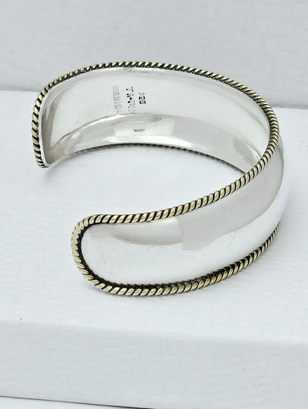 Silpada Rare Sterling Silver Braided/Twisted Brass Vintage Cuff XB168/B0168